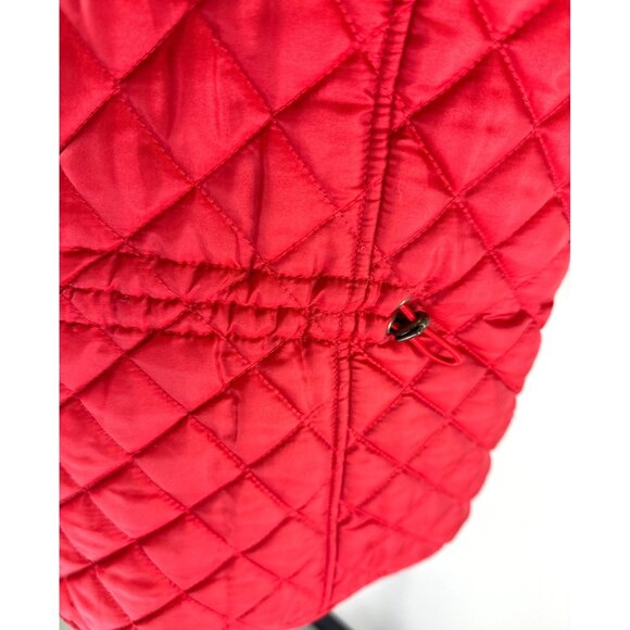 Chico’s Size 2 Red Quilted Vest Double Zipper Lined Teacher School Casual - Picture 7 of 14